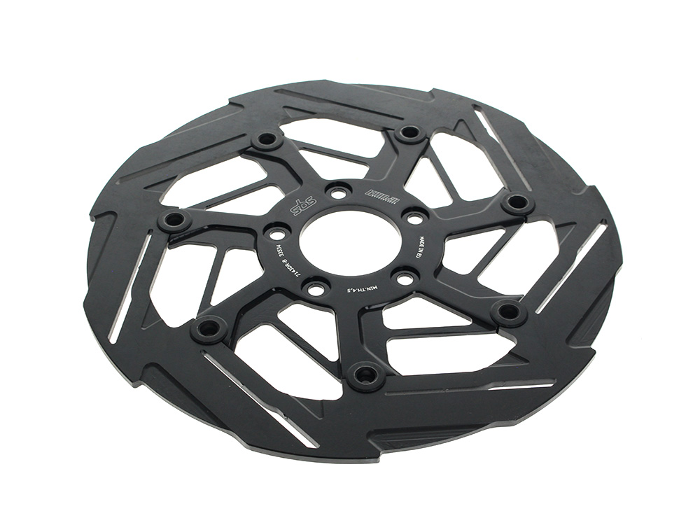 11.8in. Right Hand Front 7-Spoke Disc Rotor - Black Band & Black ...