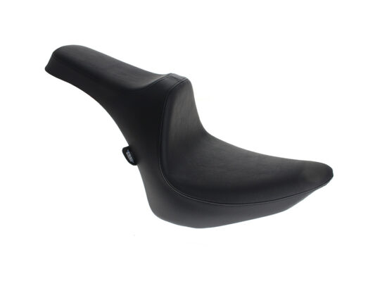 Predator 3 Dual Seat - Smooth Black. Fits Softail 1984-1999