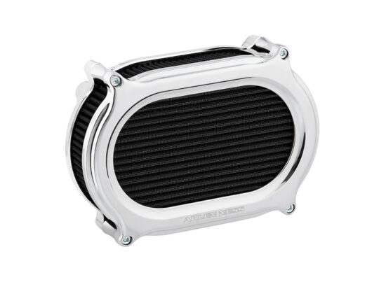 Stage 2 Oval Performance Air Filter - Chrome. Fits Touring 2017-2024 & Softail 2018-2024