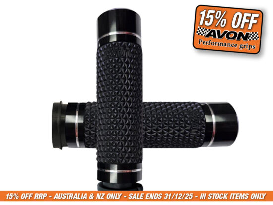 K25 Handgrips - Black. Fits Big Twin 2008-2024 with Throttle-by-Wire