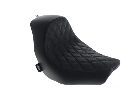 Solo Seat with Black Double Diamond Lattice Stitch. Fits Low Rider 2018up, Low Rider S 2020up & Low Rider ST 2022up
