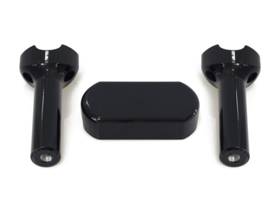 6in. Straight One Piece Riser Kit - Gloss Black. Fits 1-1/4in. Handlebar