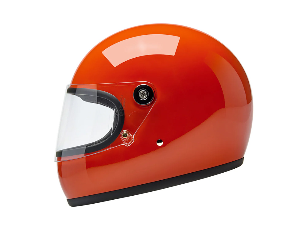 Gringo S Helmet - Gloss Hazard Orange. Size Large with ECE R22.06 Compliance - Biltwell Helmets