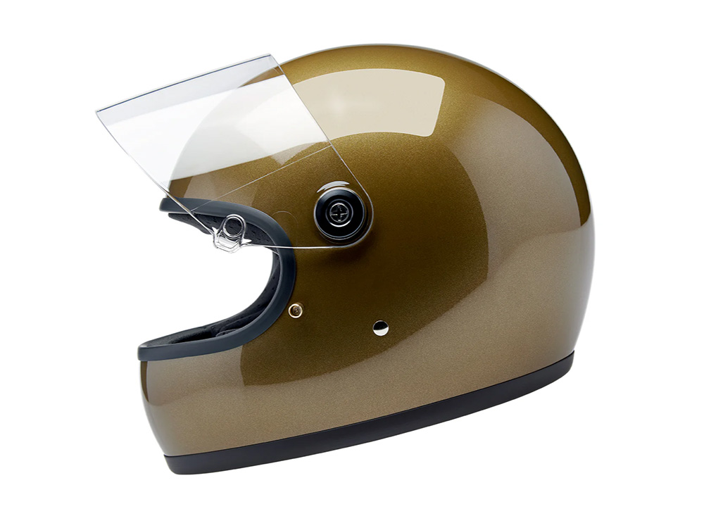 Gringo S Helmet - Metallic Ugly Gold. Size Large with ECE R22.06 Compliance - Biltwell Helmets