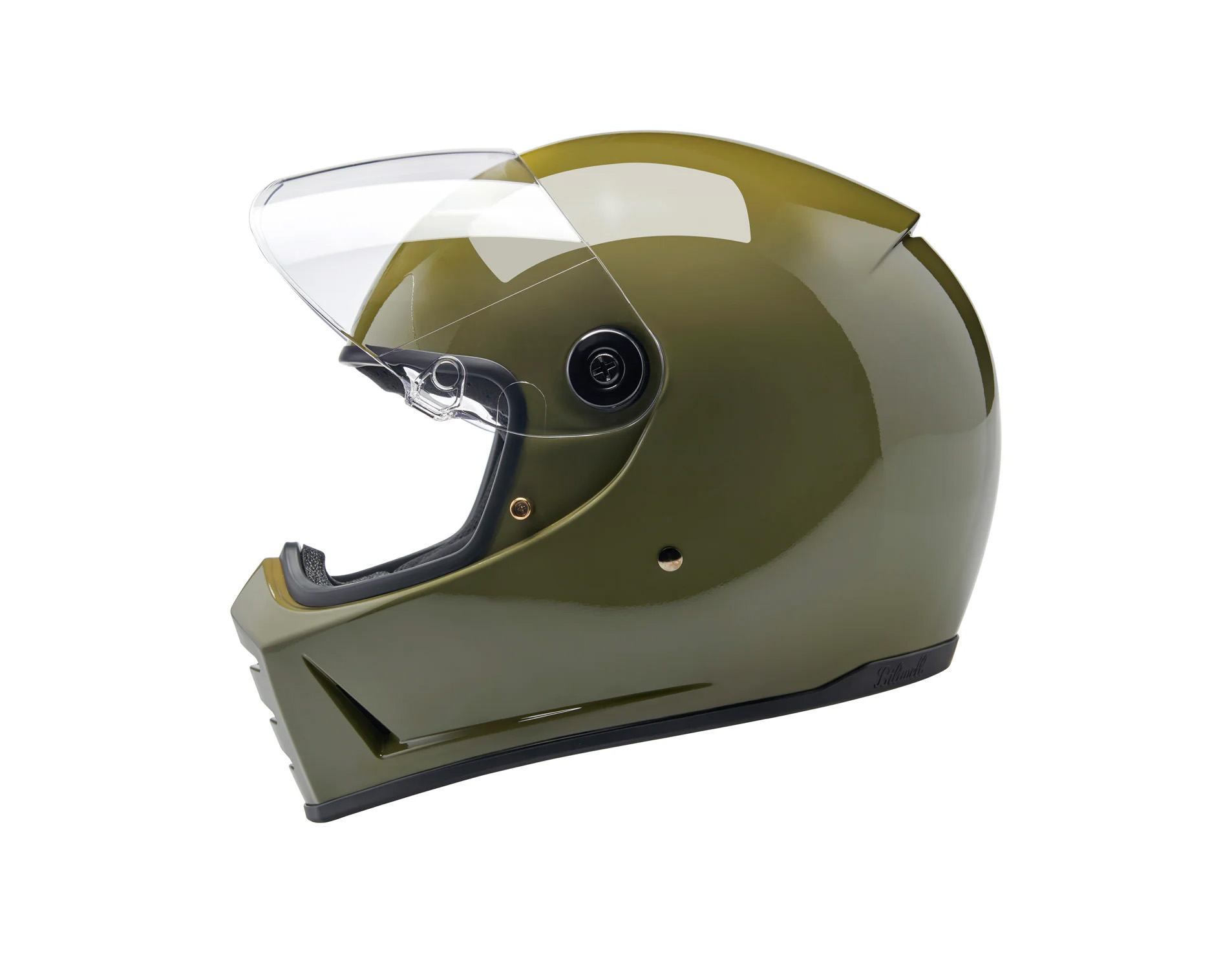 Lane Splitter Helmet - Gloss Olive Green. Size Small with ECE R22.06 Compliance - Biltwell Helmets