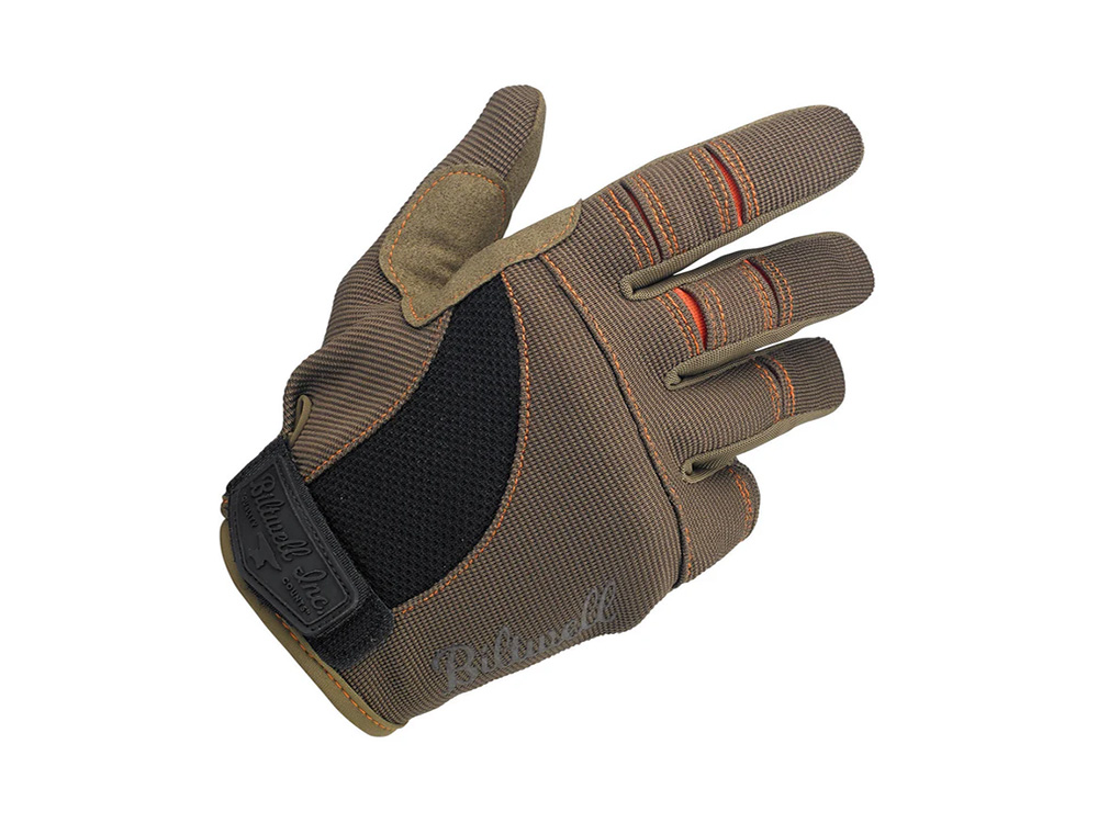 Brown & Orange Moto Gloves - Size XLarge - Biltwell Helmets