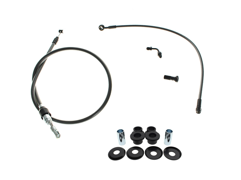 Black Pearl Cable Kit. Suits 6.5in. Risers on Low Rider S & Low Rider ST 2025up - Magnum Shielding